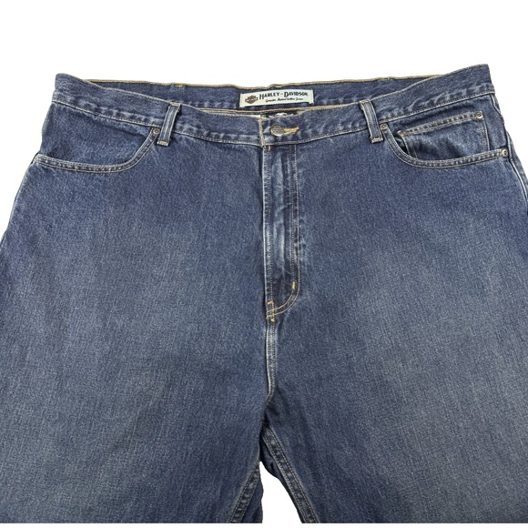 Harley Davidson Genuine Motorclothes Denim Jeans Men's Size 44"x32" Retro Gorp - Picture 3 of 8